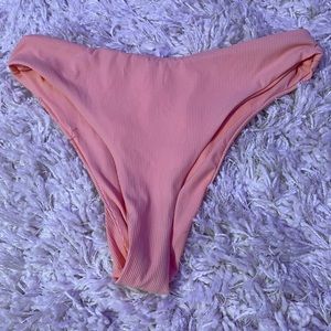 orange bikini bottoms, ribbed material, women’s small